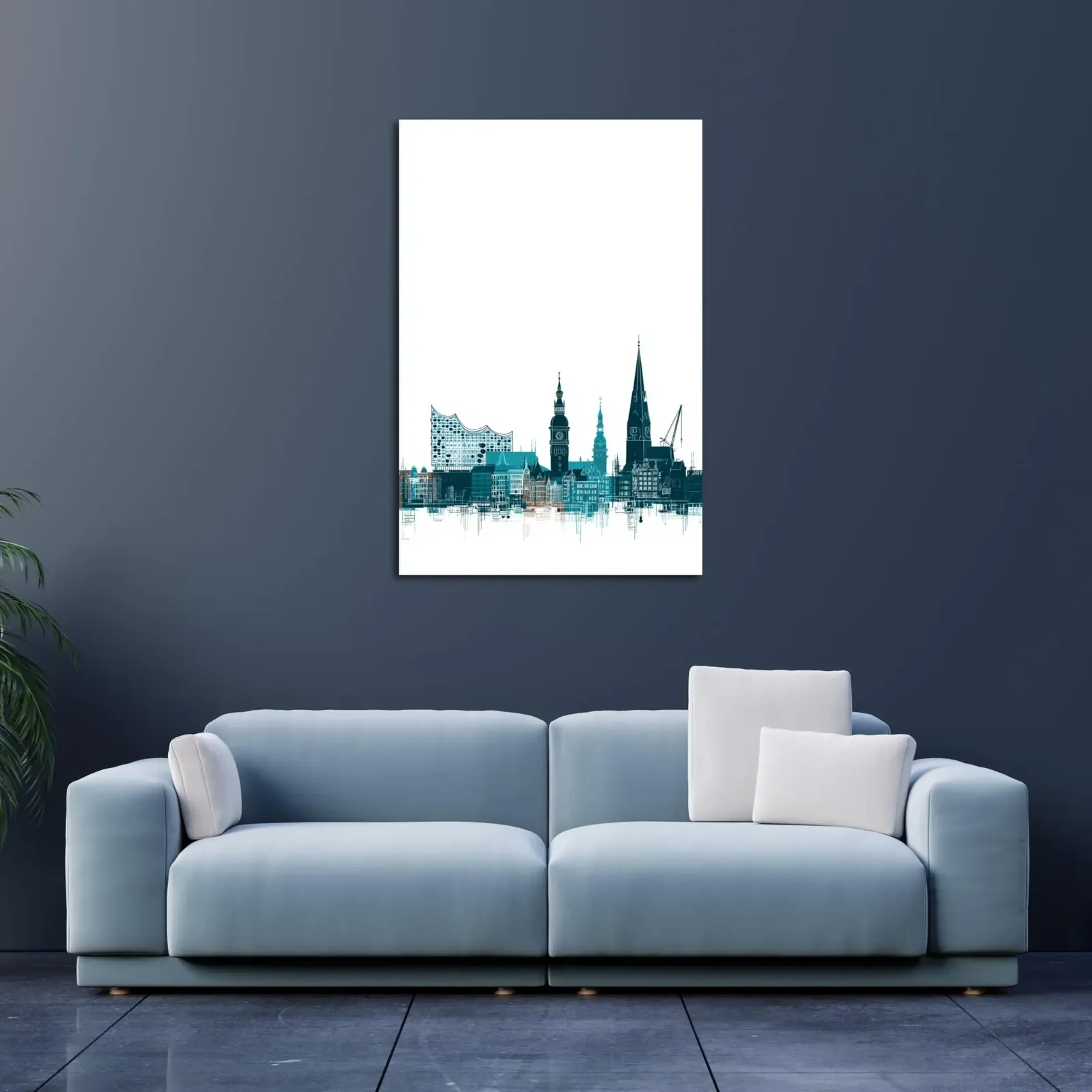 Hamburger Skyline in Petrol – Ansicht 5