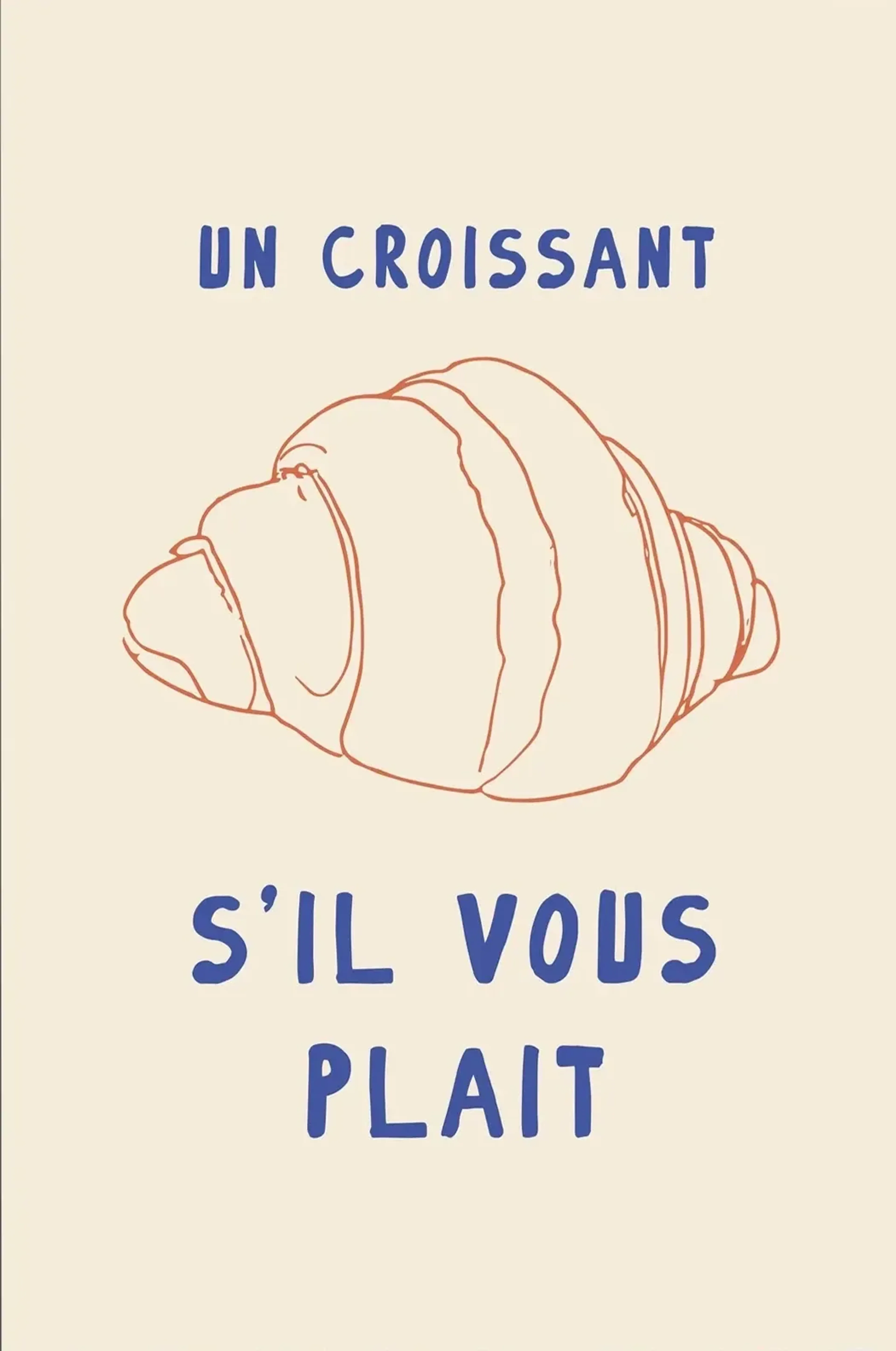 Croissant – Motiv als Wandbild auf Holz