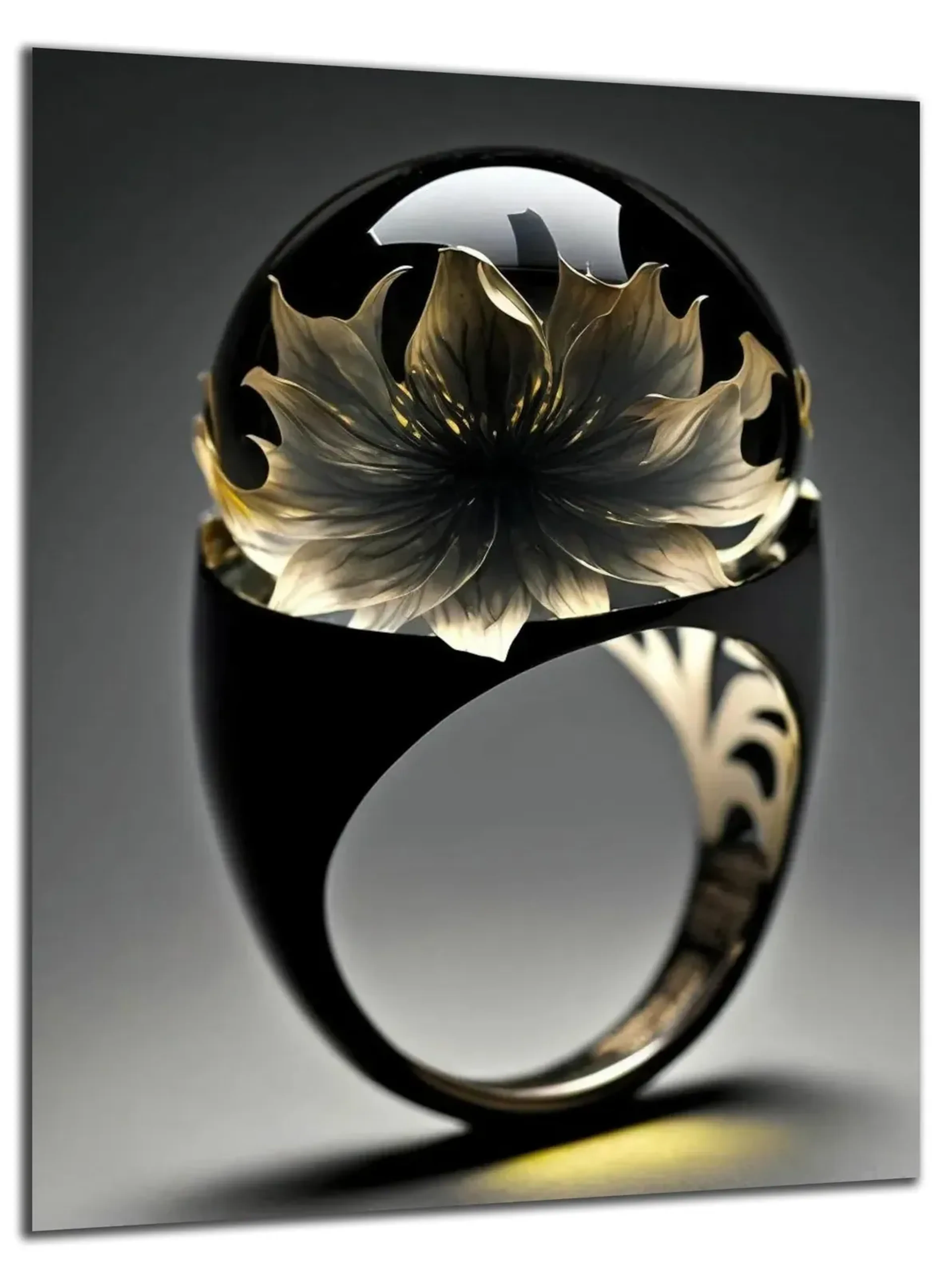 Blüte im schwarzen Ring – Ansicht 5