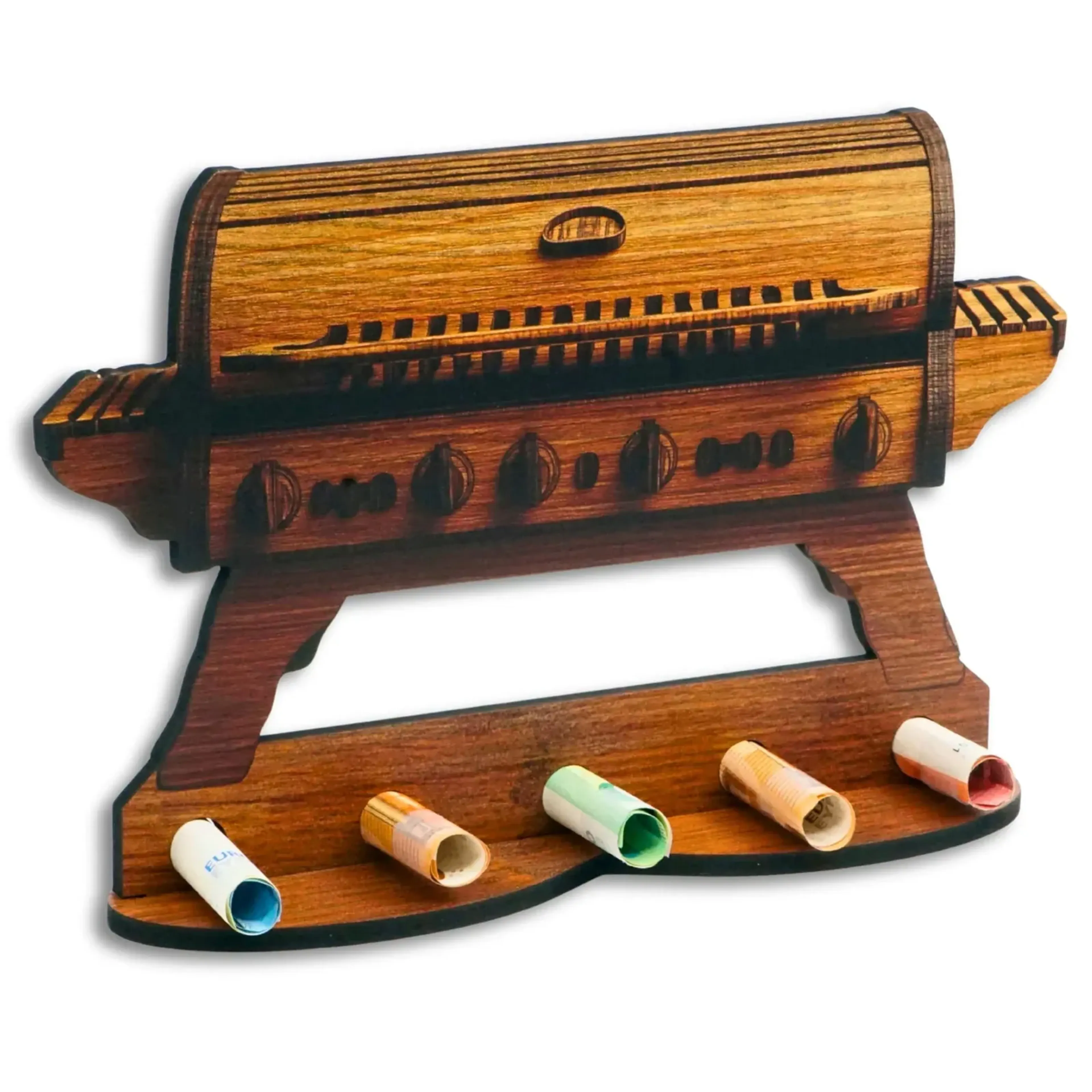 Geldgeschenk „Gasgrill“ in Holzoptik