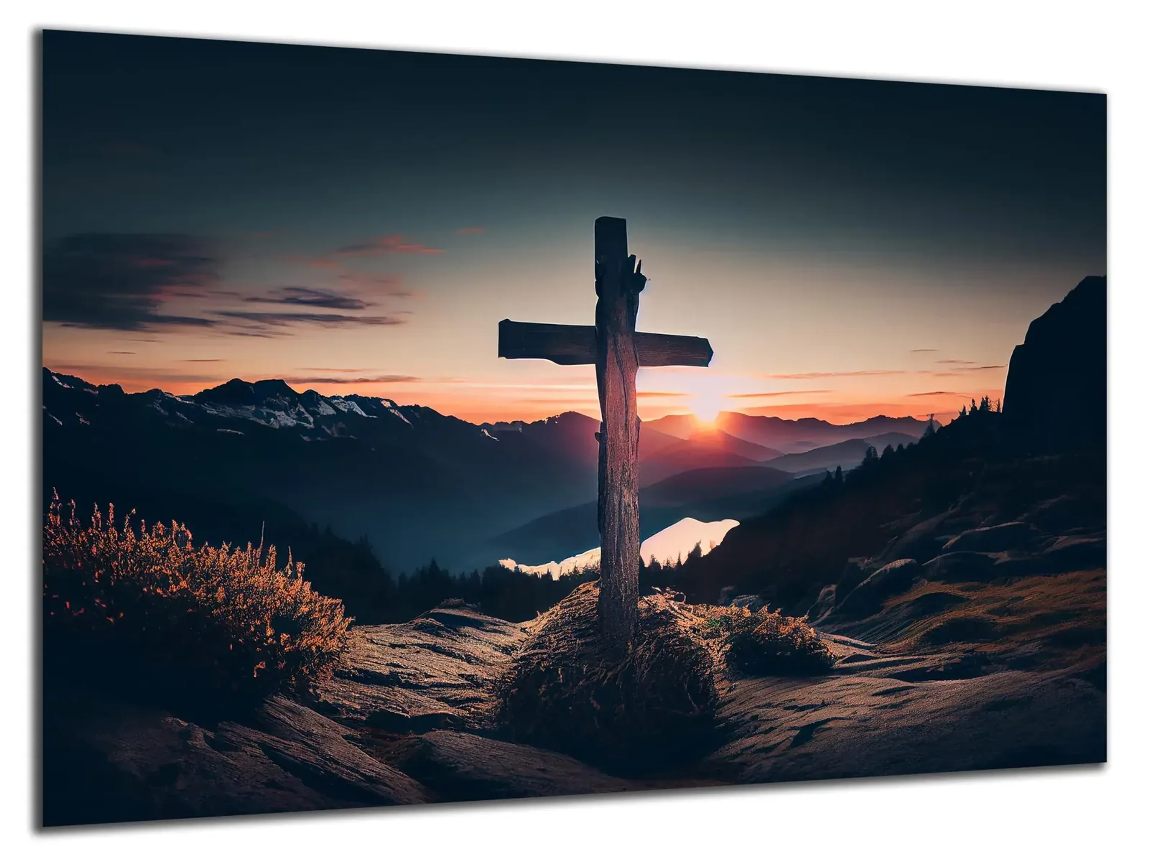 Gipfelkreuz im Abendlicht – Ansicht 5