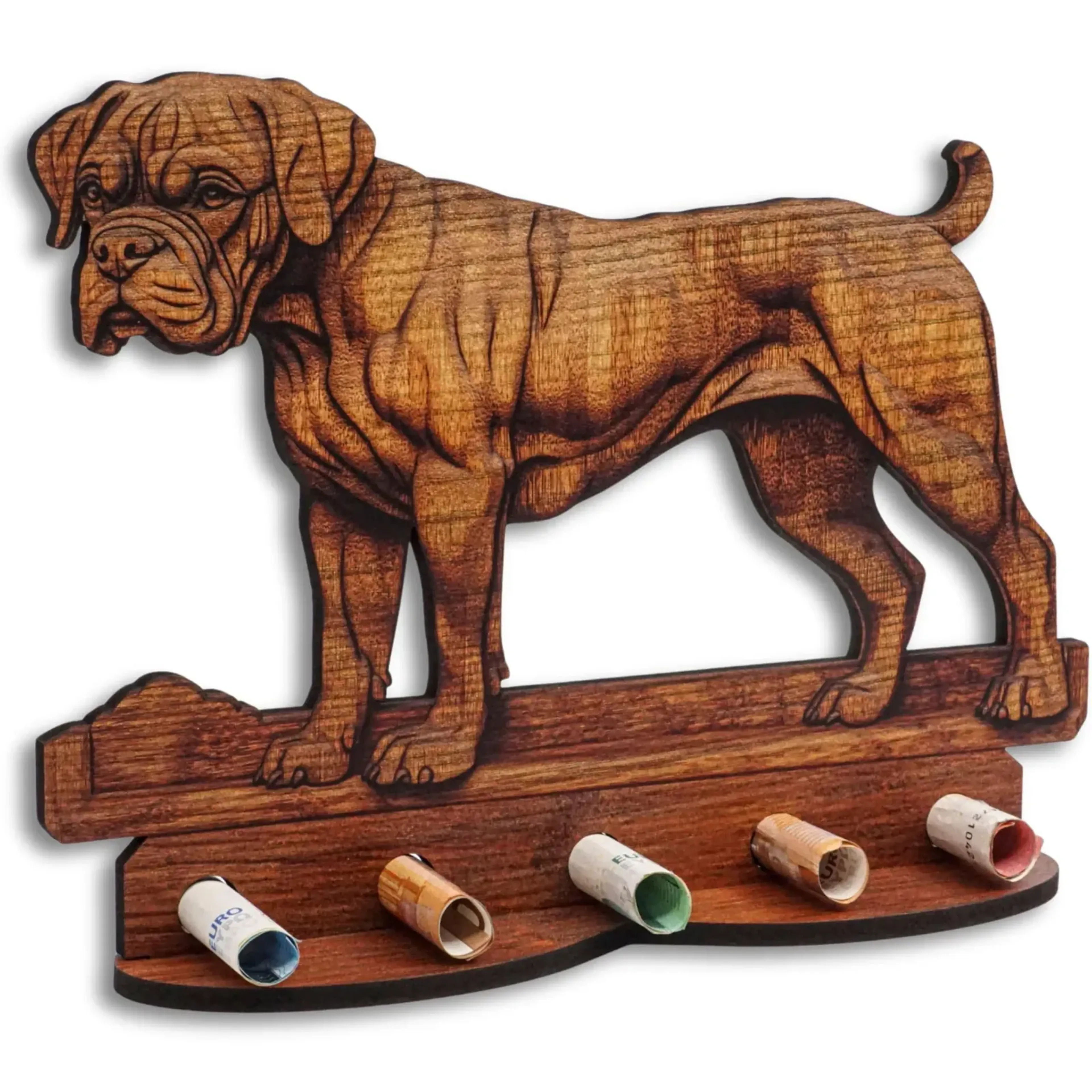 Geldgeschenk „Hund“ in Holzoptik