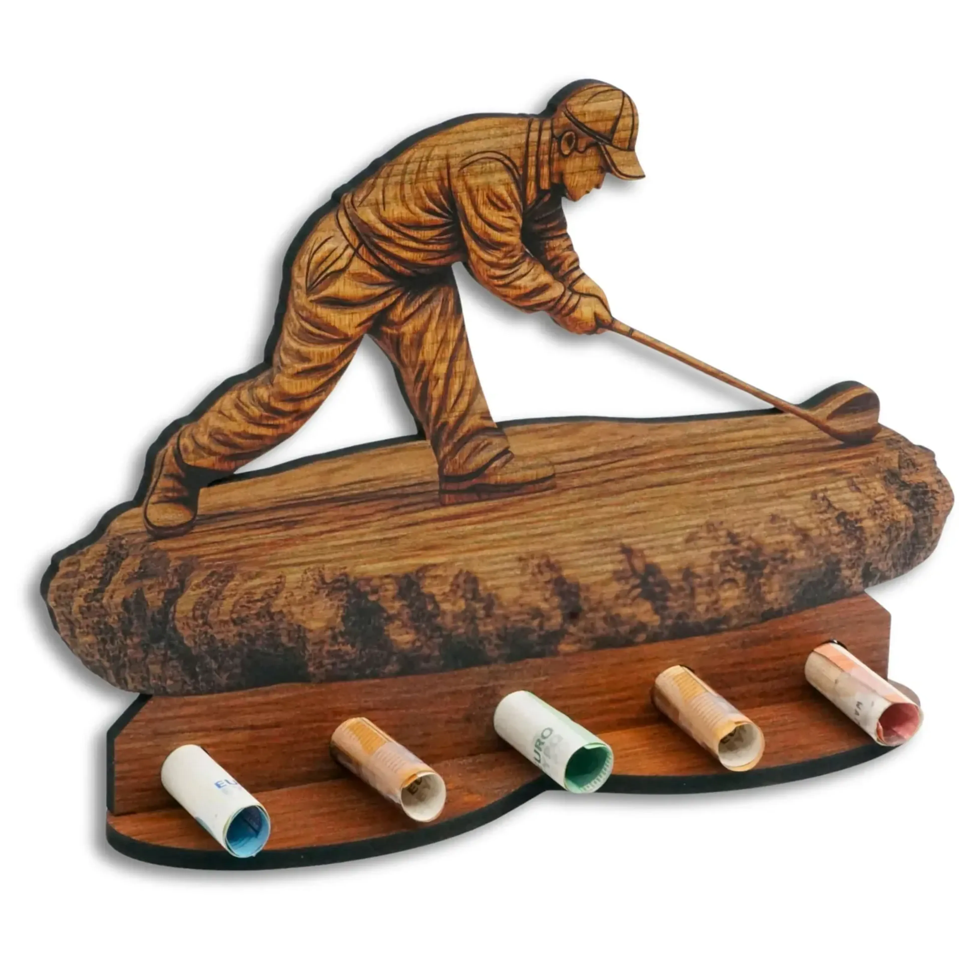 Geldgeschenk „Golf“ in Holzoptik