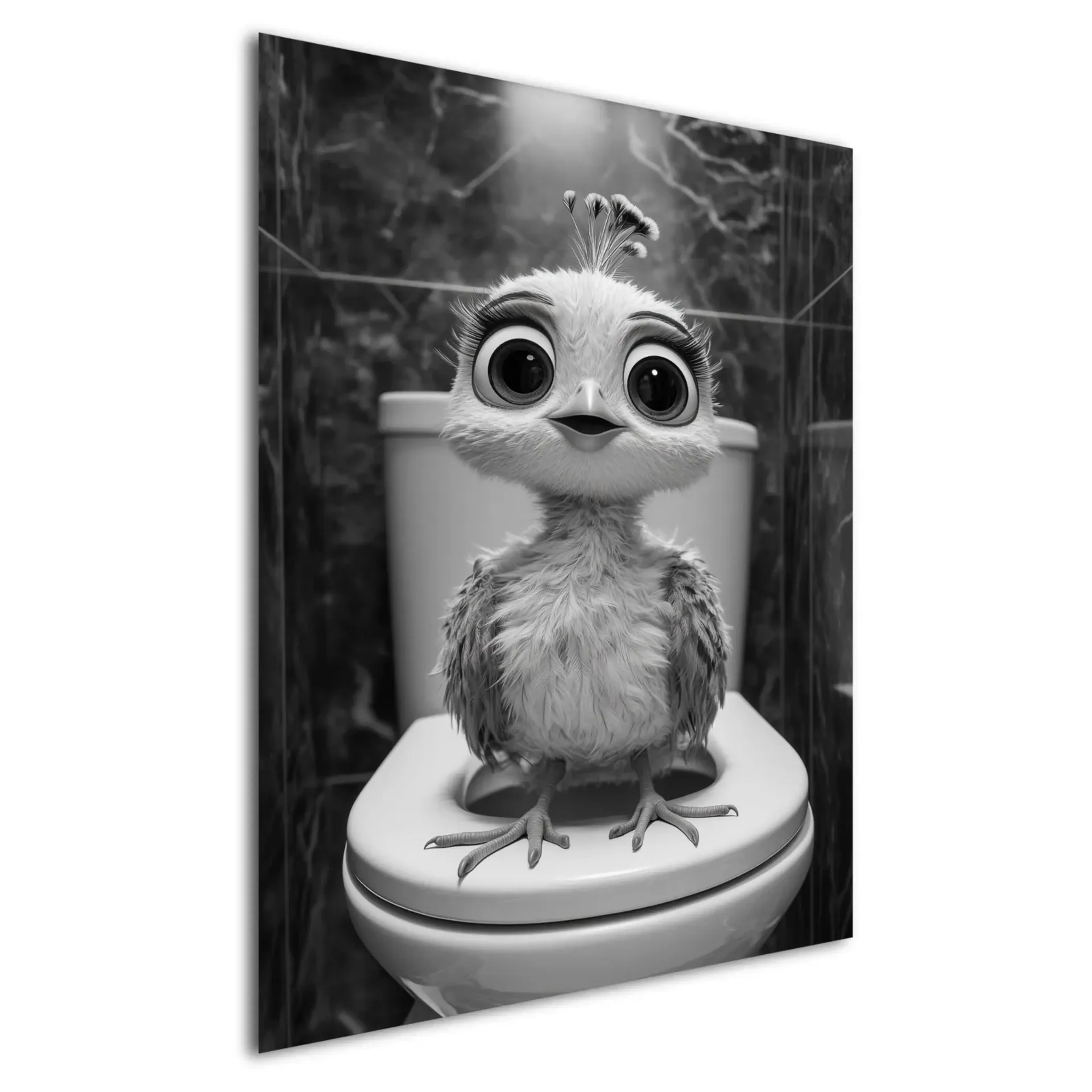 Pfau auf Toilettenbrille – Ansicht 5