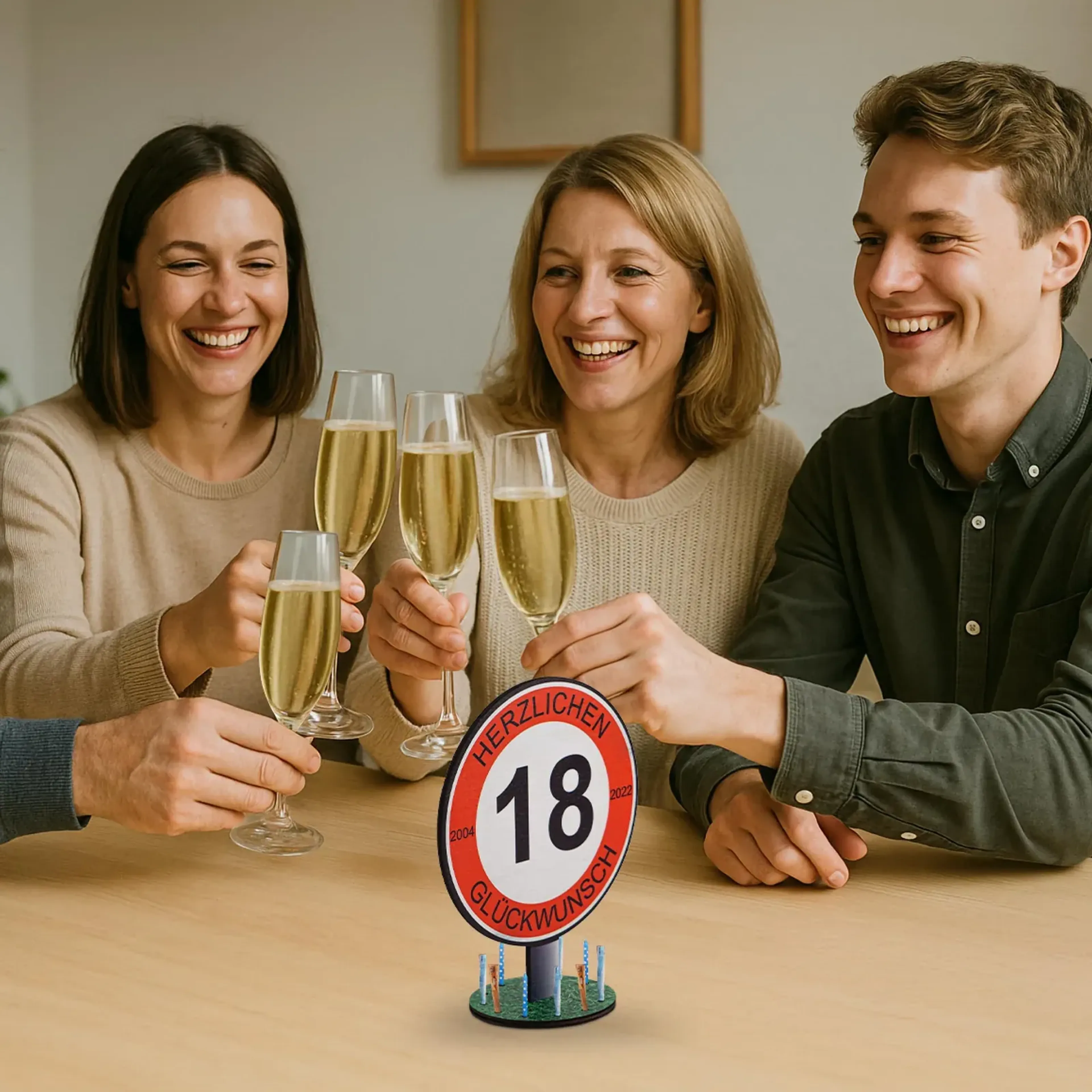 Verkehrsschild zum Geburtstag – Ansicht 2