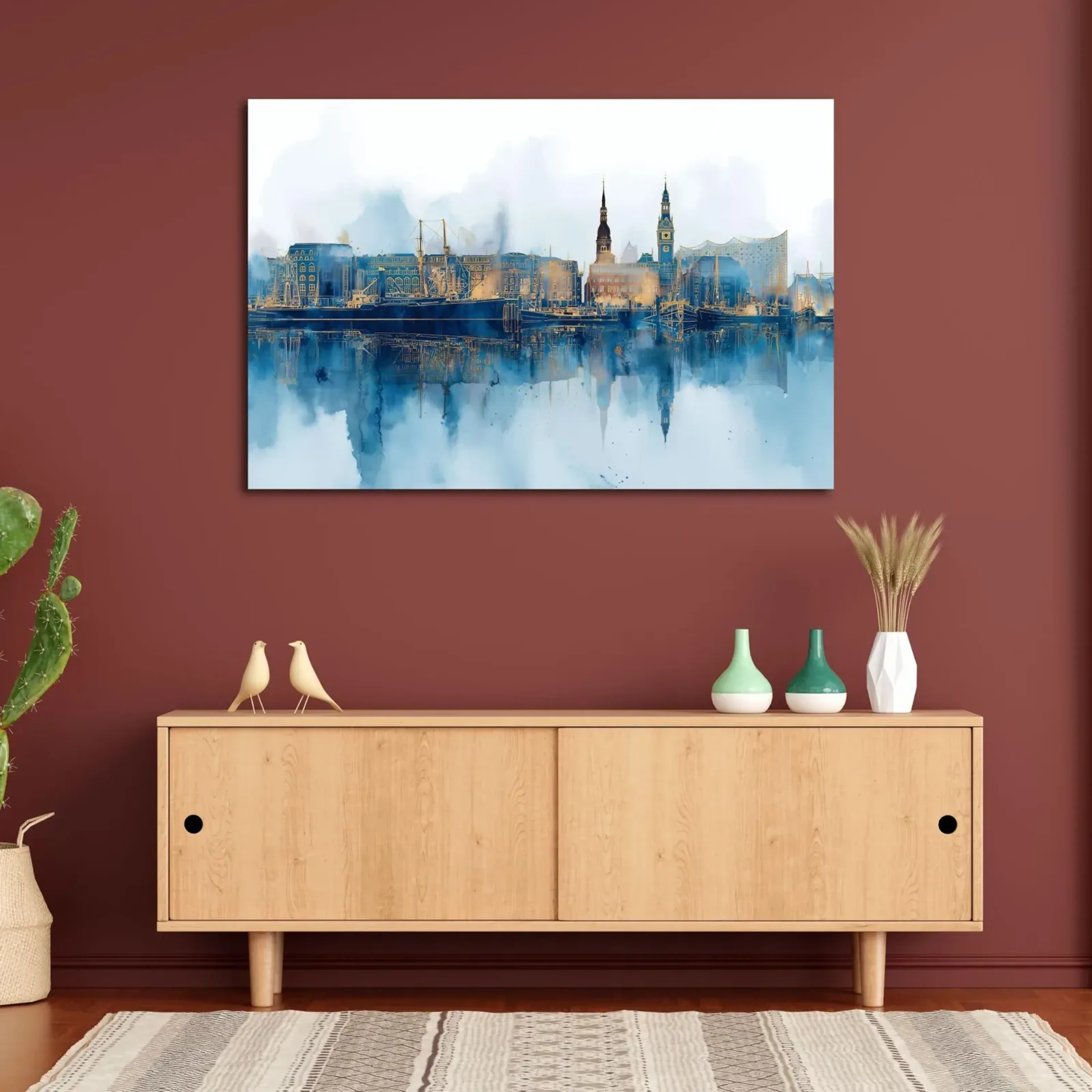 Hamburger Hafen in Blaugold – Ansicht 6