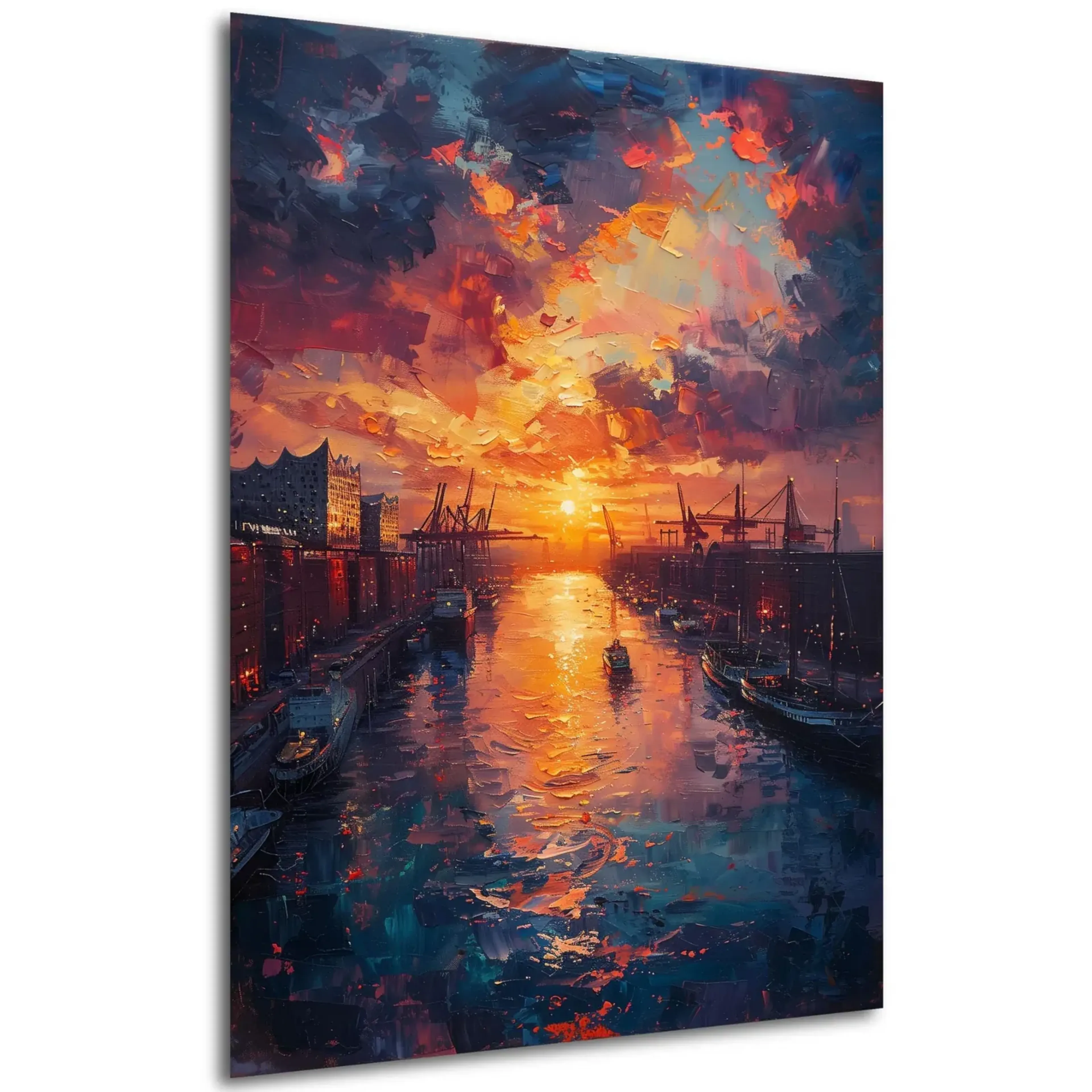 Abendsonne zwischen Hafenkränen – Ansicht 5