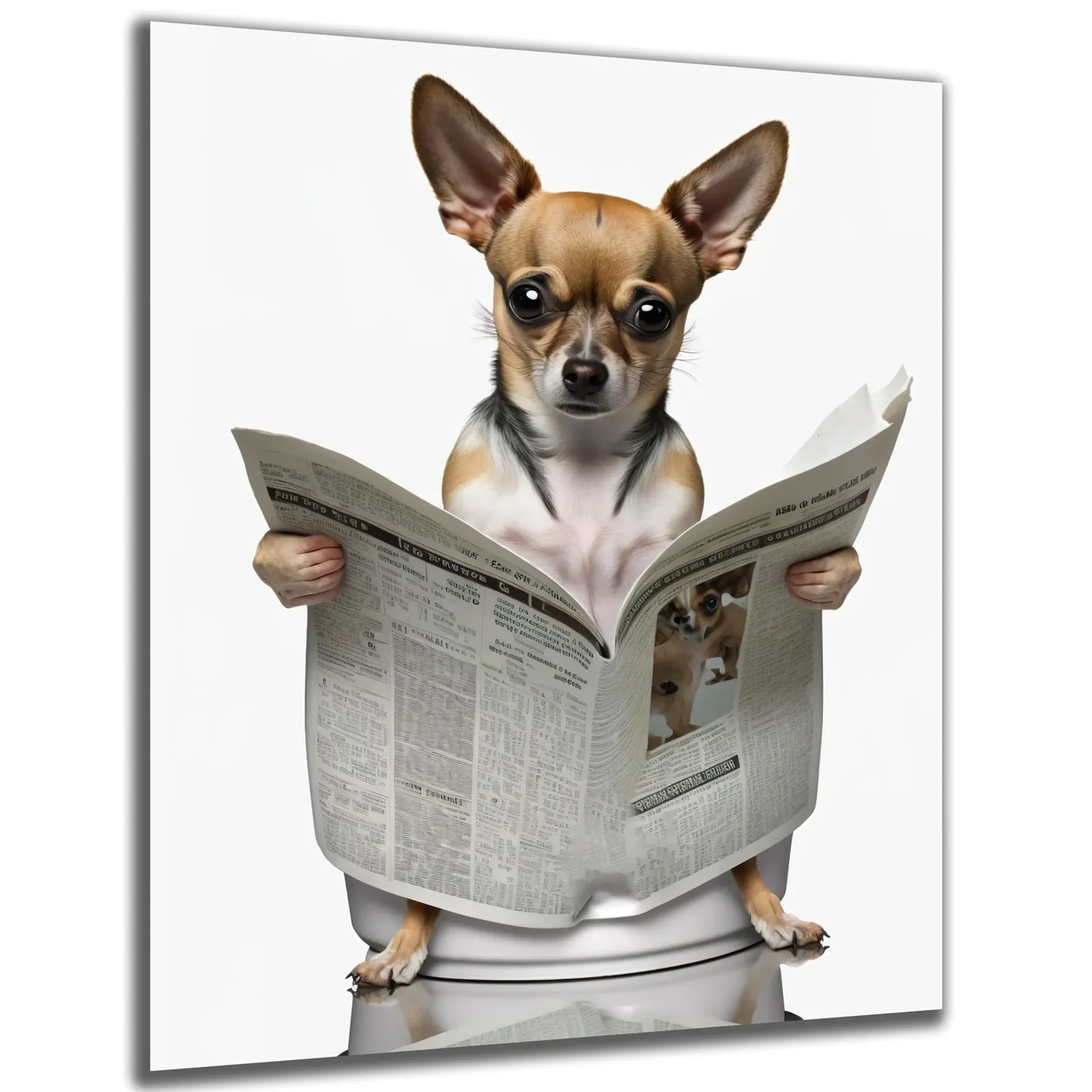 Chihuahua mit Zeitung – Ansicht 5
