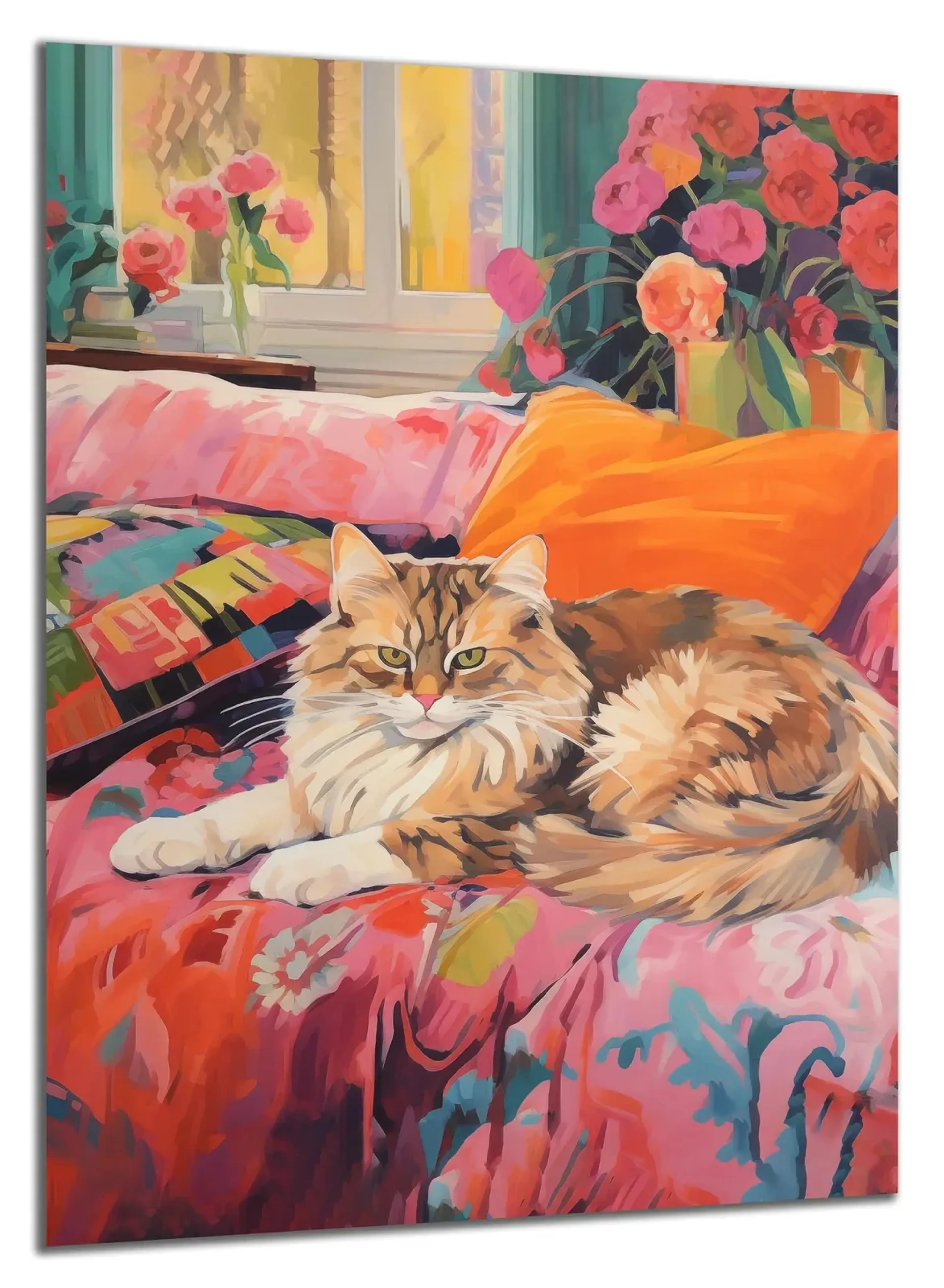 Katze auf buntem Sofa – Ansicht 5