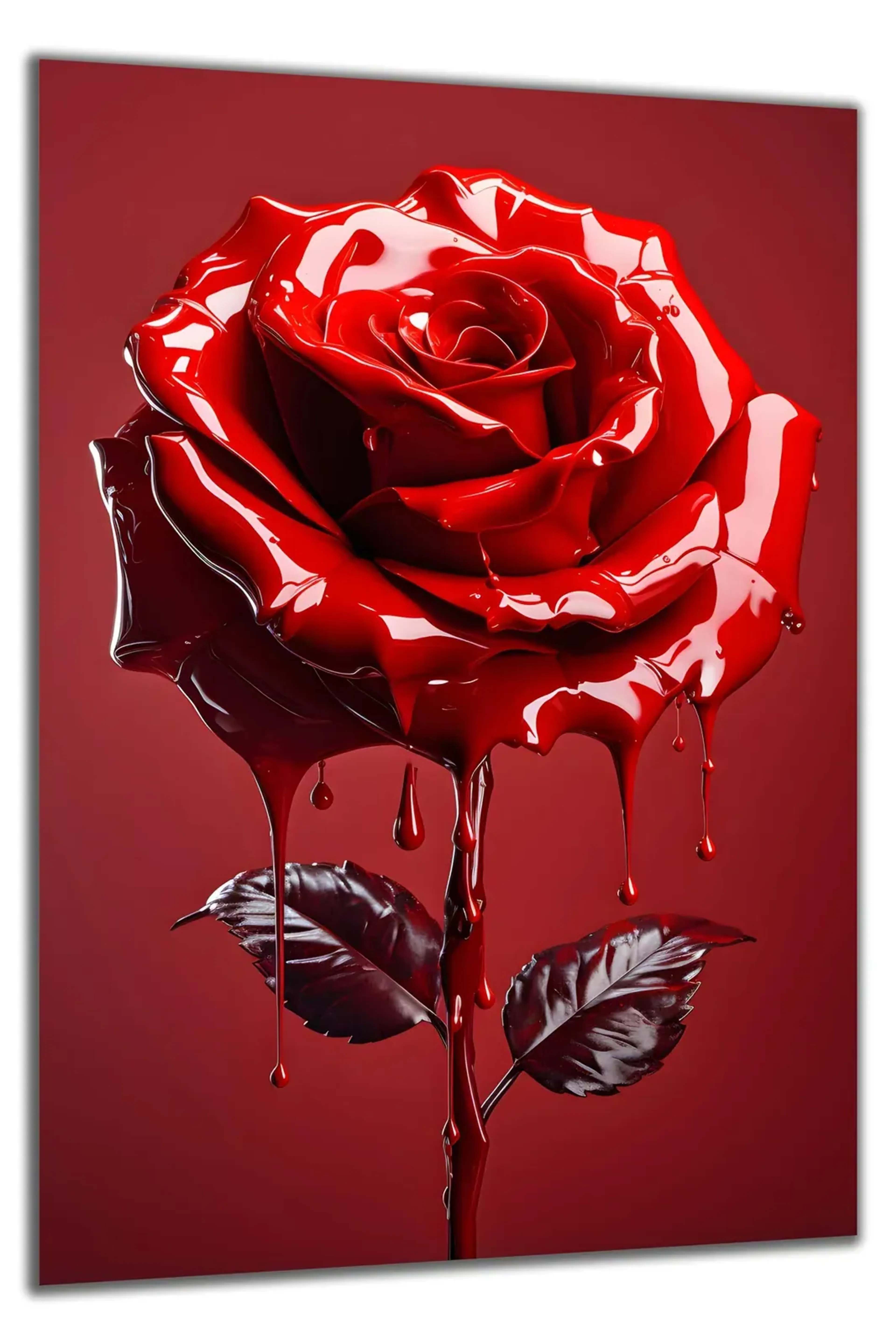 Glänzende rote Rose – Ansicht 5