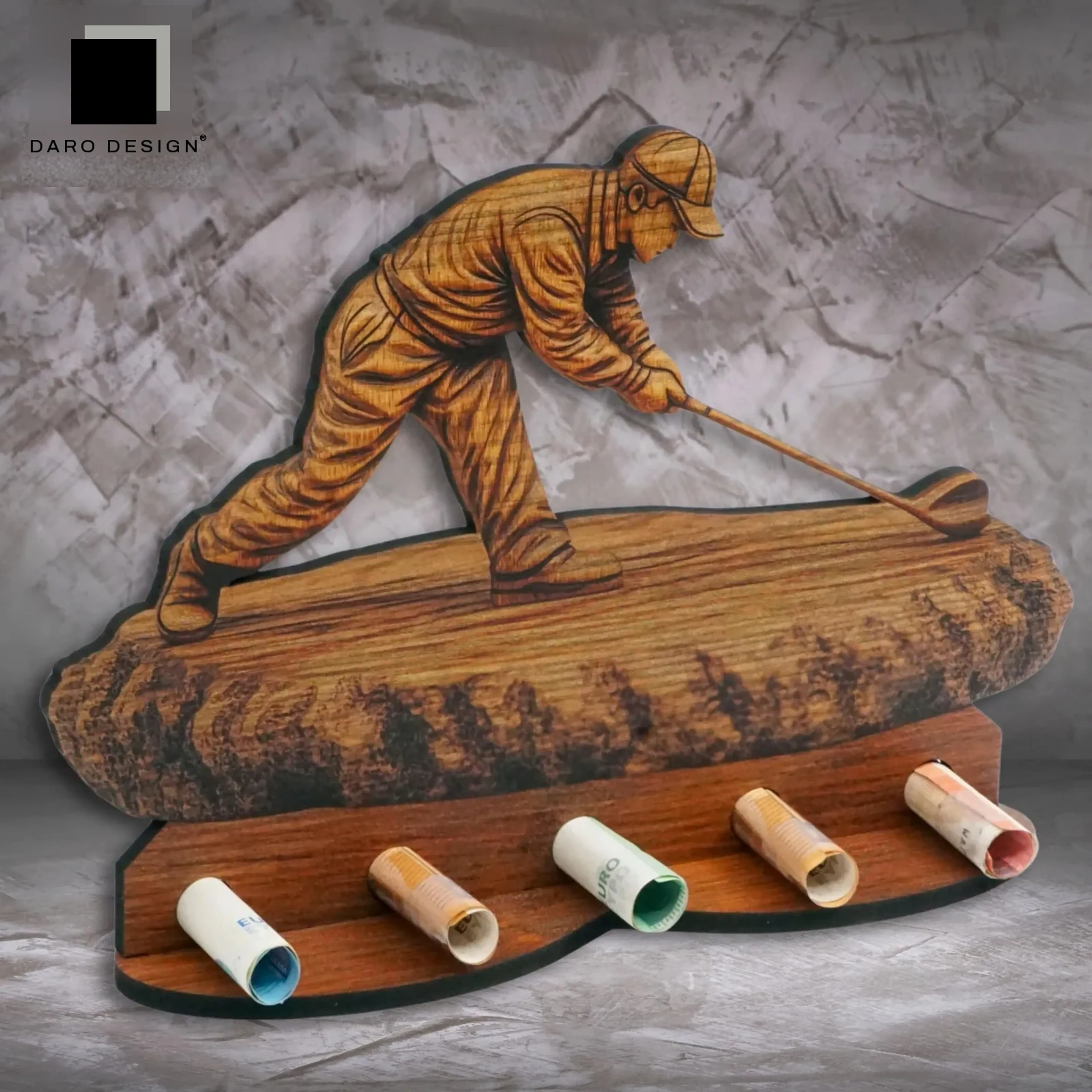 Geldgeschenk „Golf“ in Holzoptik – Ansicht 3