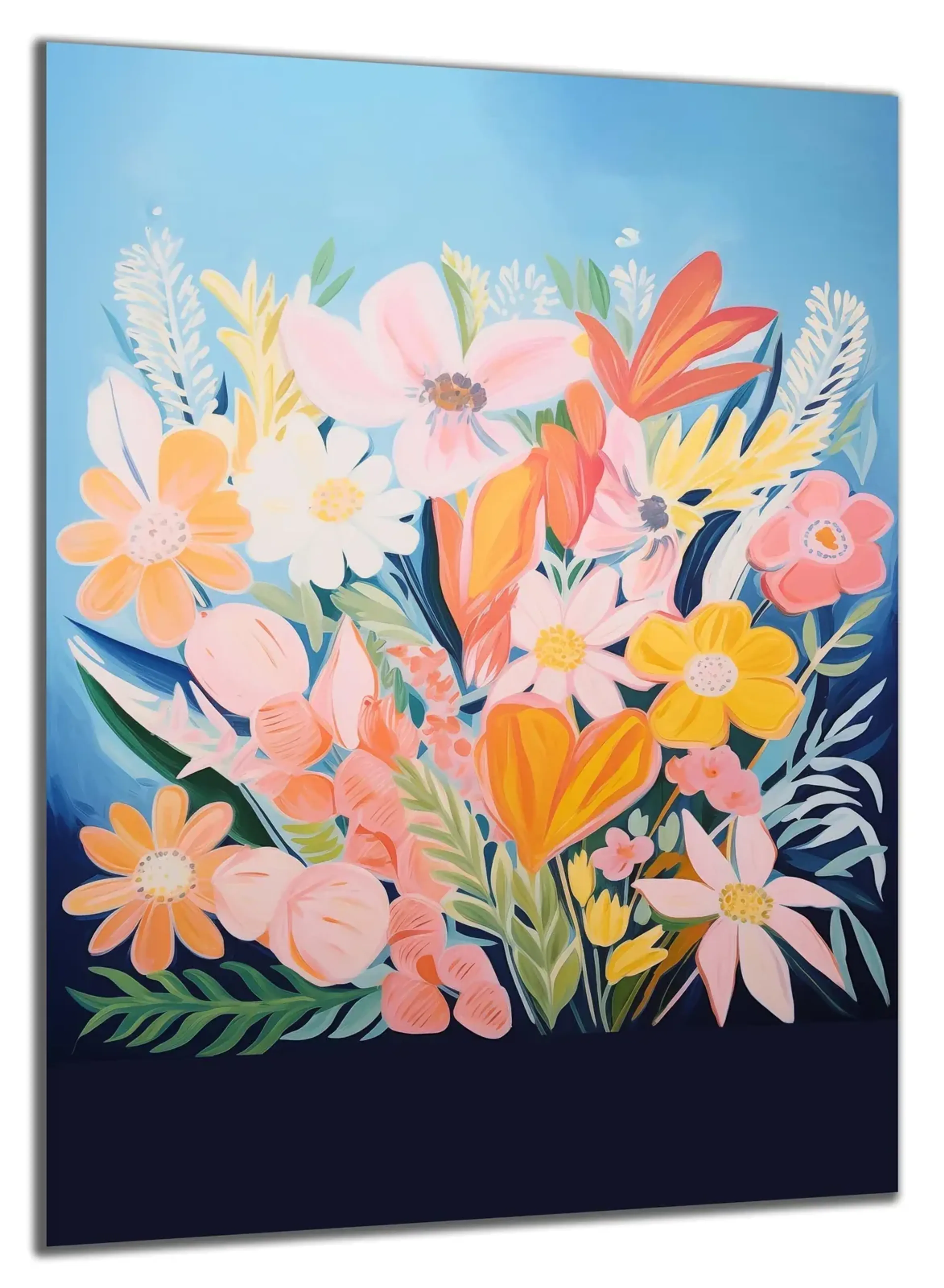 Bunte Blüten auf Blau – Ansicht 5
