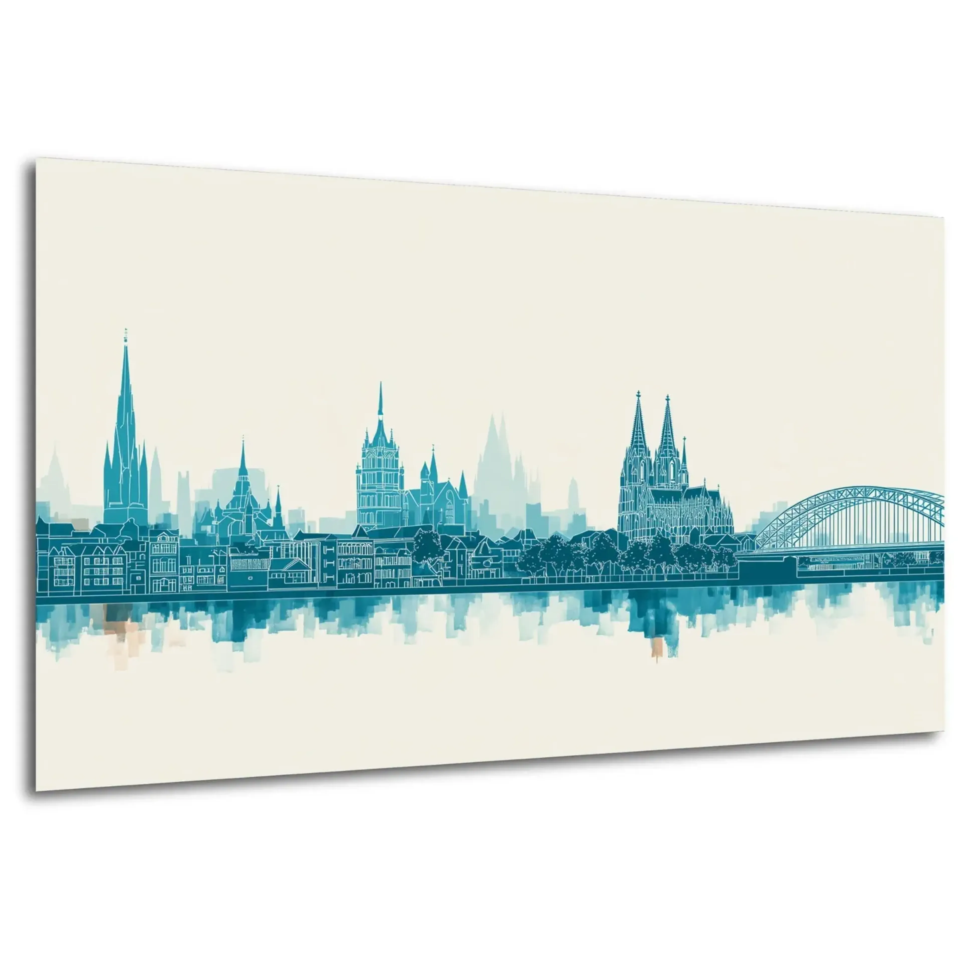 Kölner Skyline in Türkis – Ansicht 5