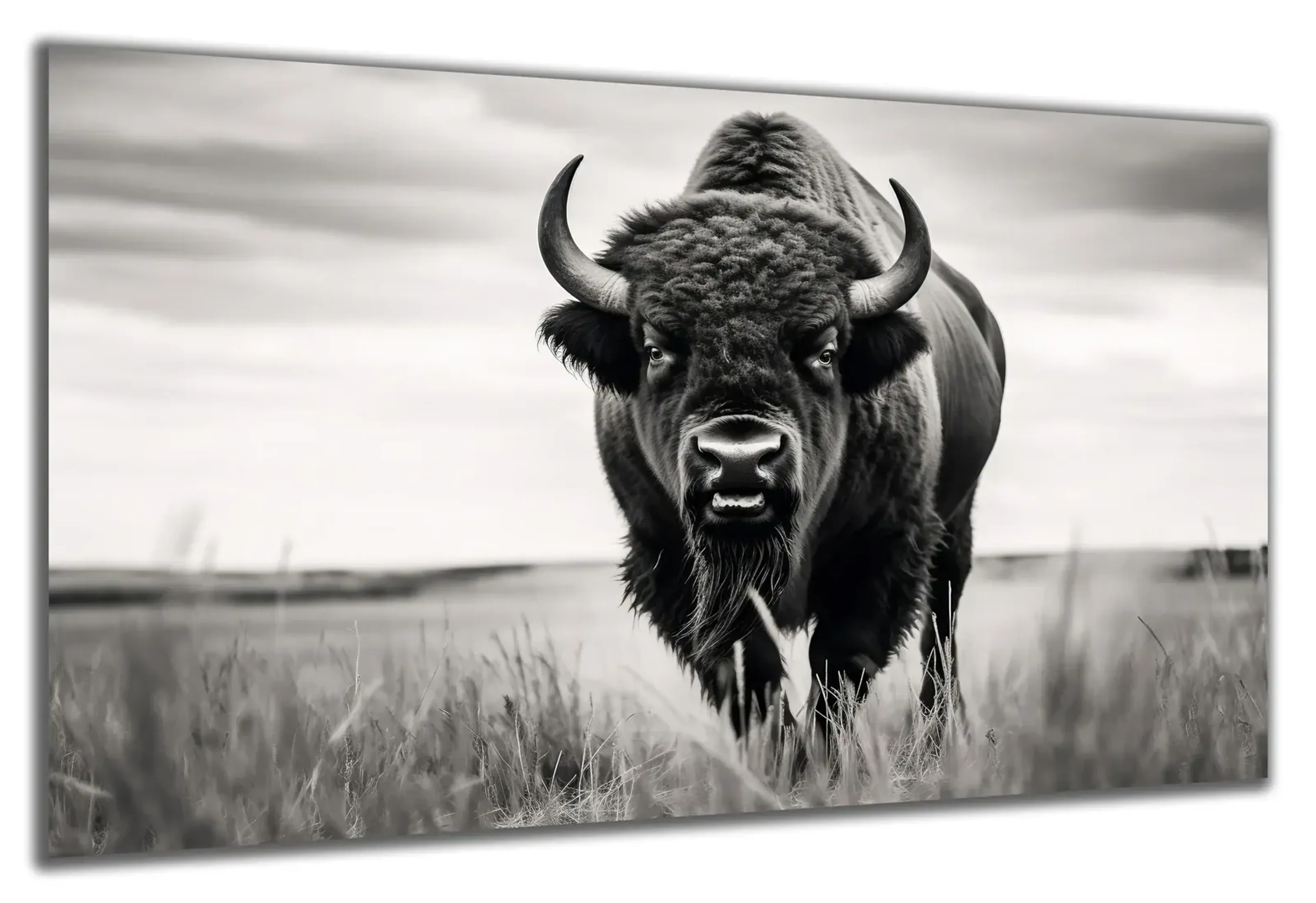 Bison in Schwarz-Weiß – Ansicht 5