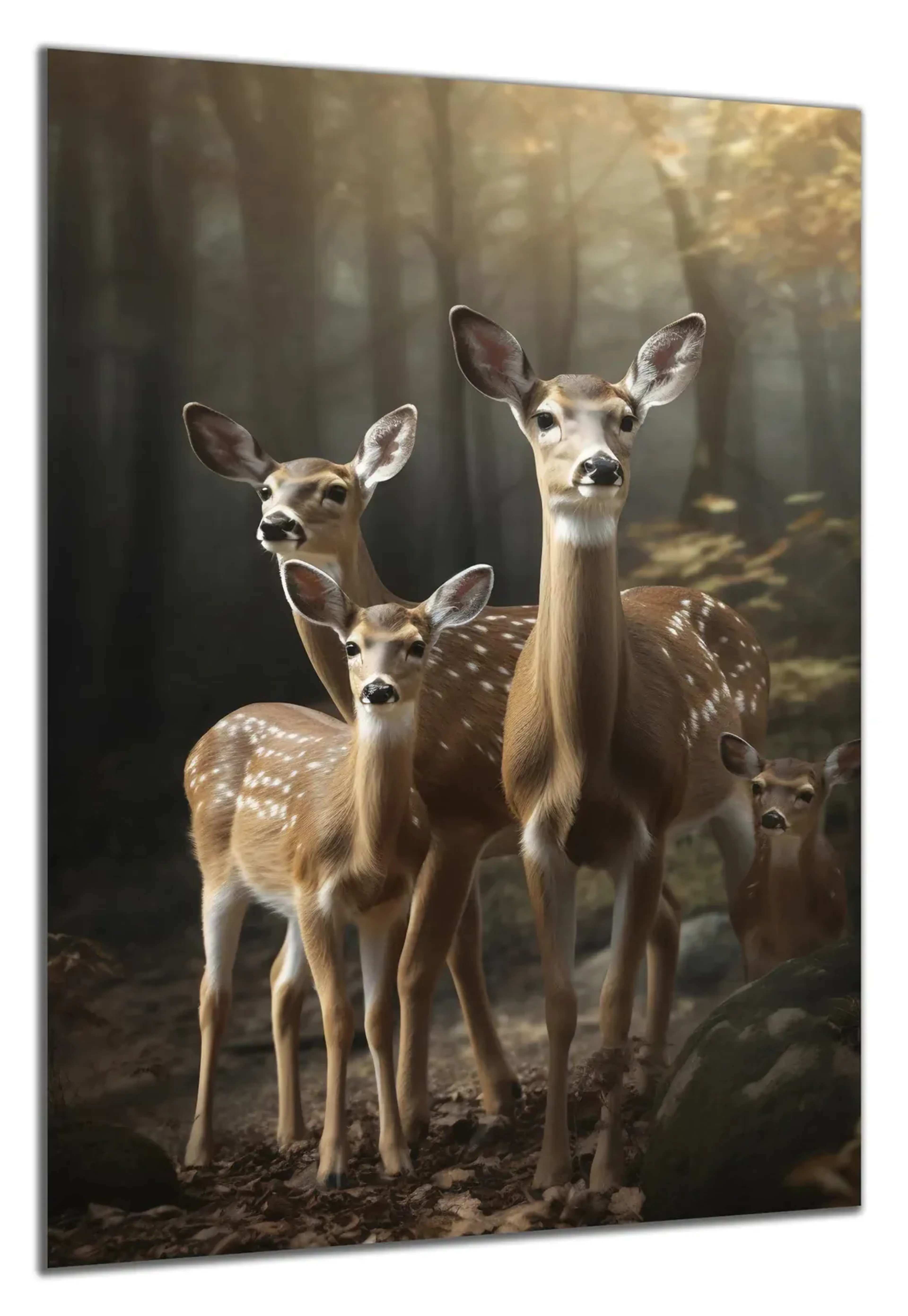 Hirschgruppe im Wald – Ansicht 4