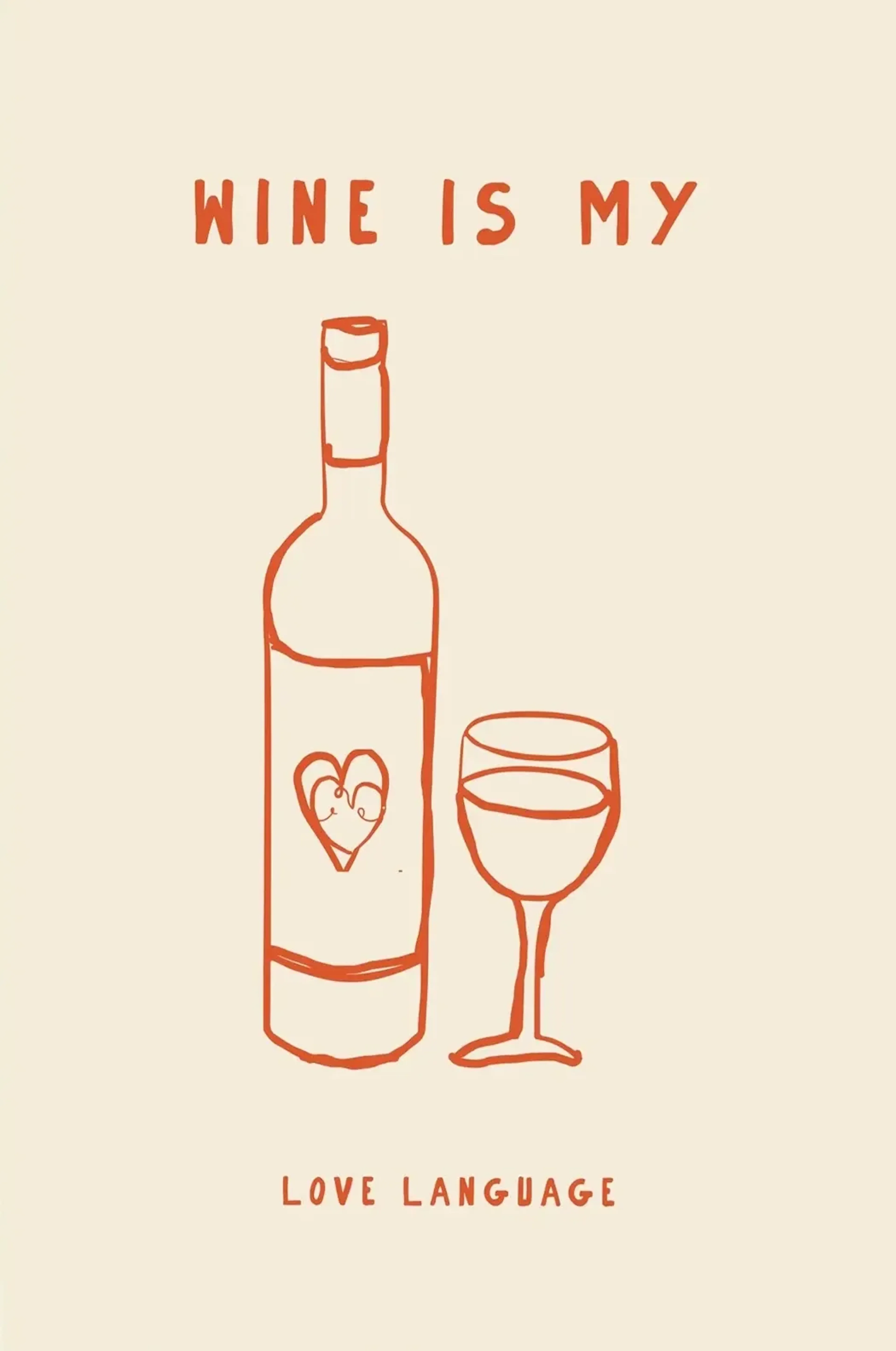 Wein Liebe – Motiv als Wandbild auf Holz