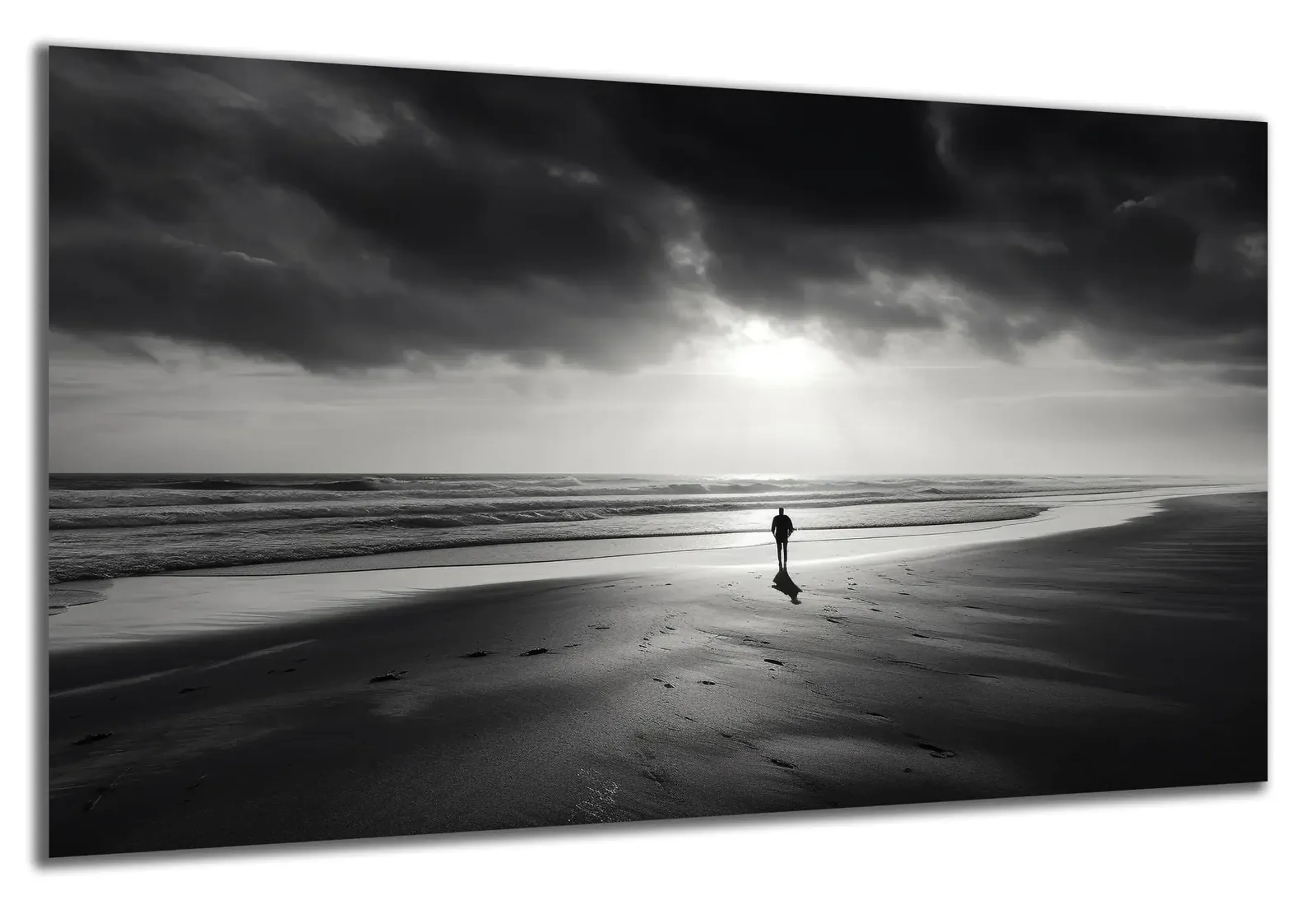 Strand in Schwarz-Weiß – Ansicht 4