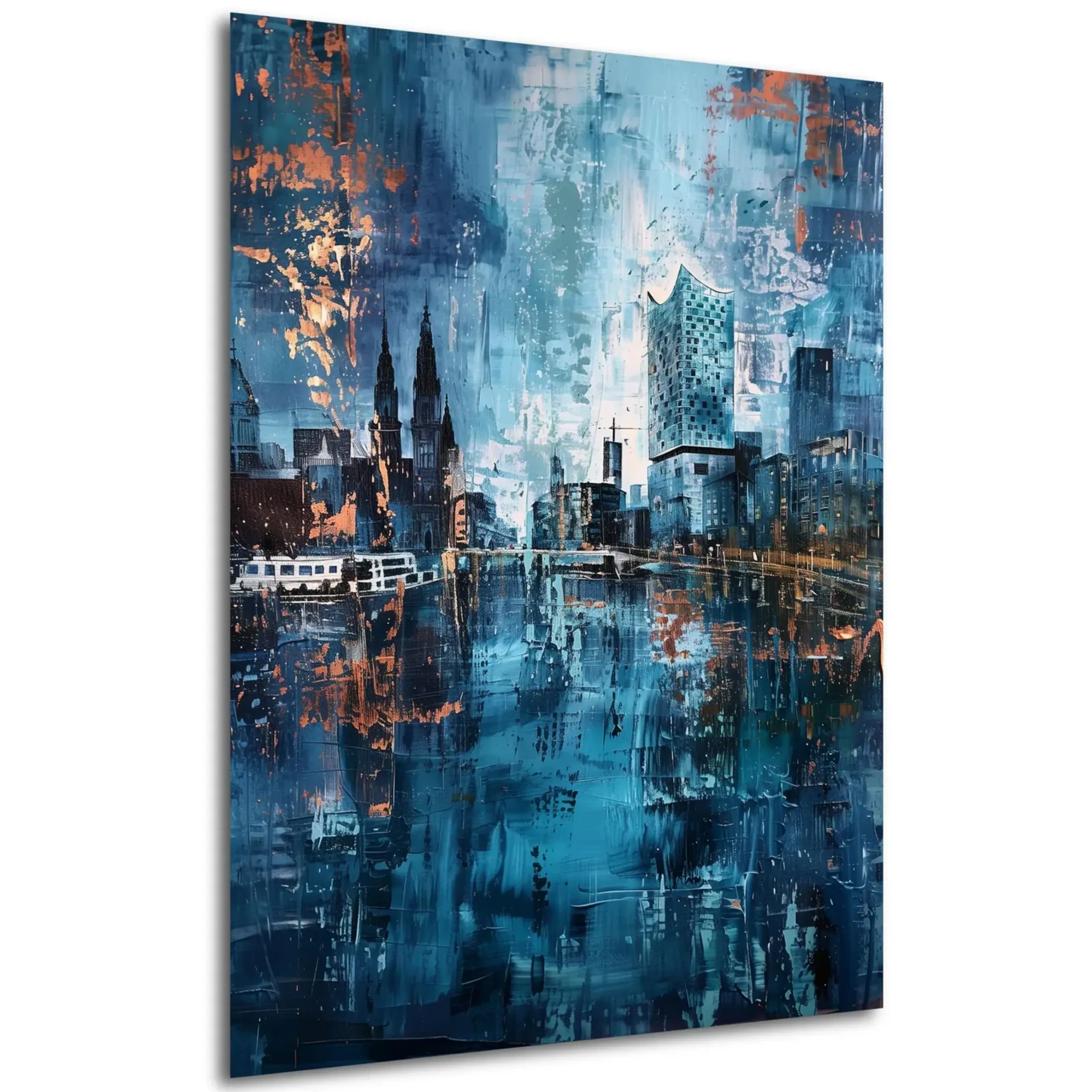 Hamburg in blauen Strukturen – Ansicht 5